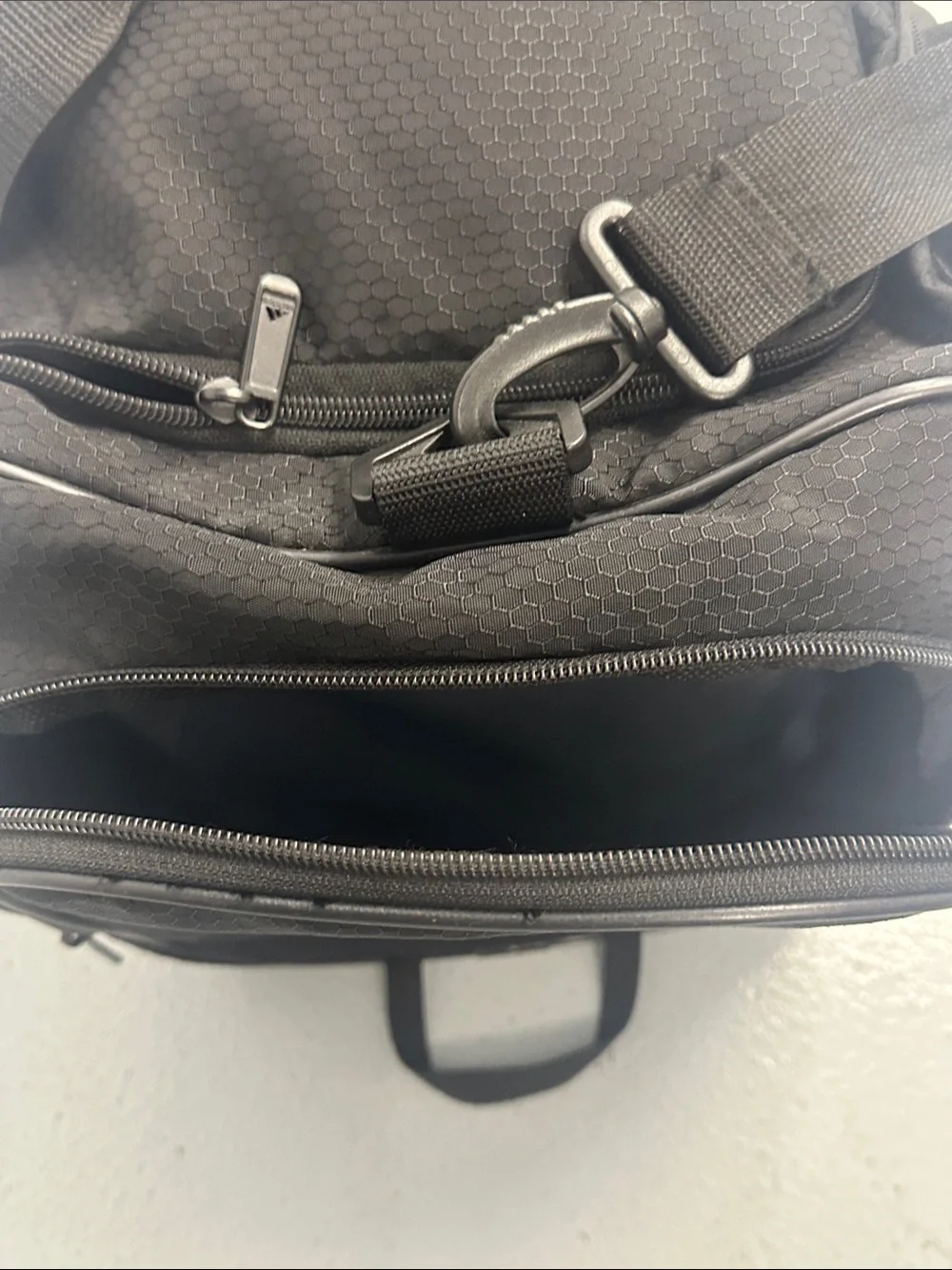 adidas Black Duffel Bag with White Logo